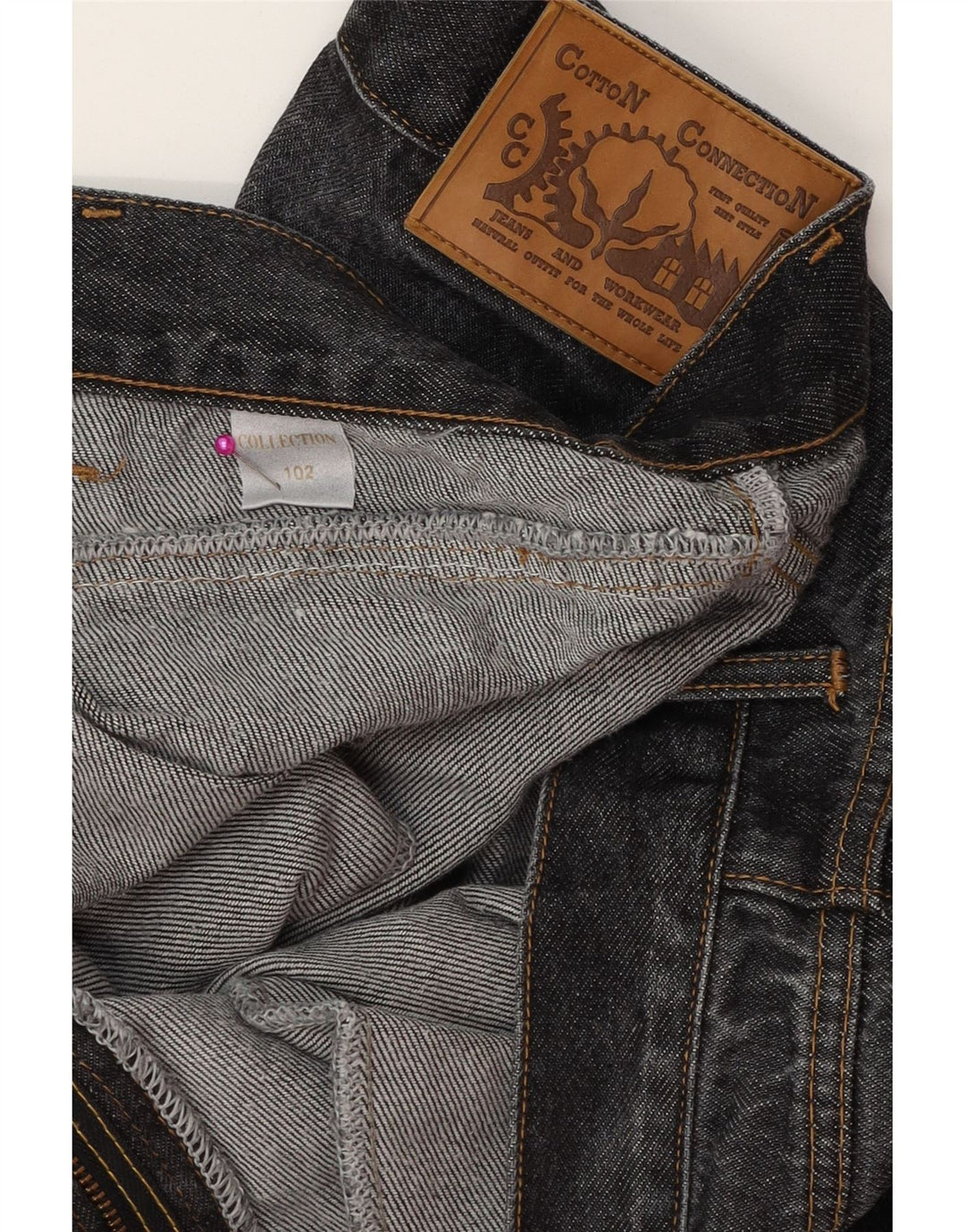 Vintage Herren Cargo Tapered Jeans W33 L34 Graue Baumwolle