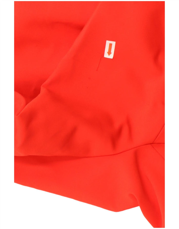 Zara Damen 1-Knopf-Blazerjacke UK 38 Mittelrotes Acetat