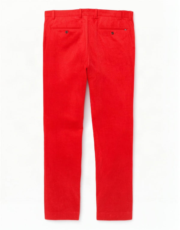 Polo Ralph Lauren Herren Slim Fit Cordhose W38 L32 Rote Baumwolle