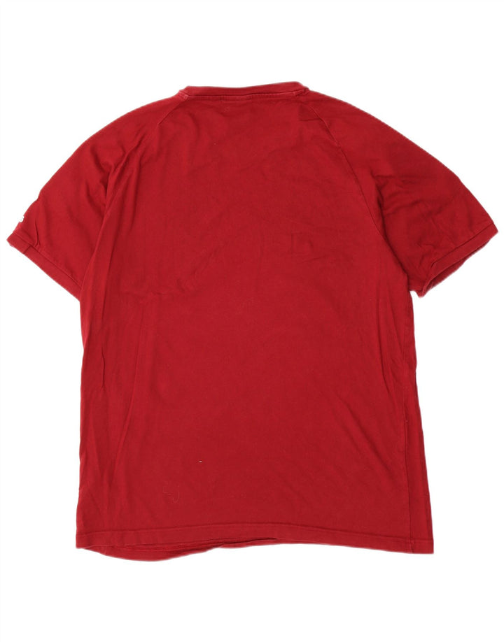Adidas Herren Grafik-T-Shirt-Oberteil aus mittlerer burgunderroter Baumwolle