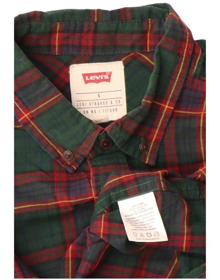 Levi's Herrenhemd, klein, grün kariert, Baumwolle