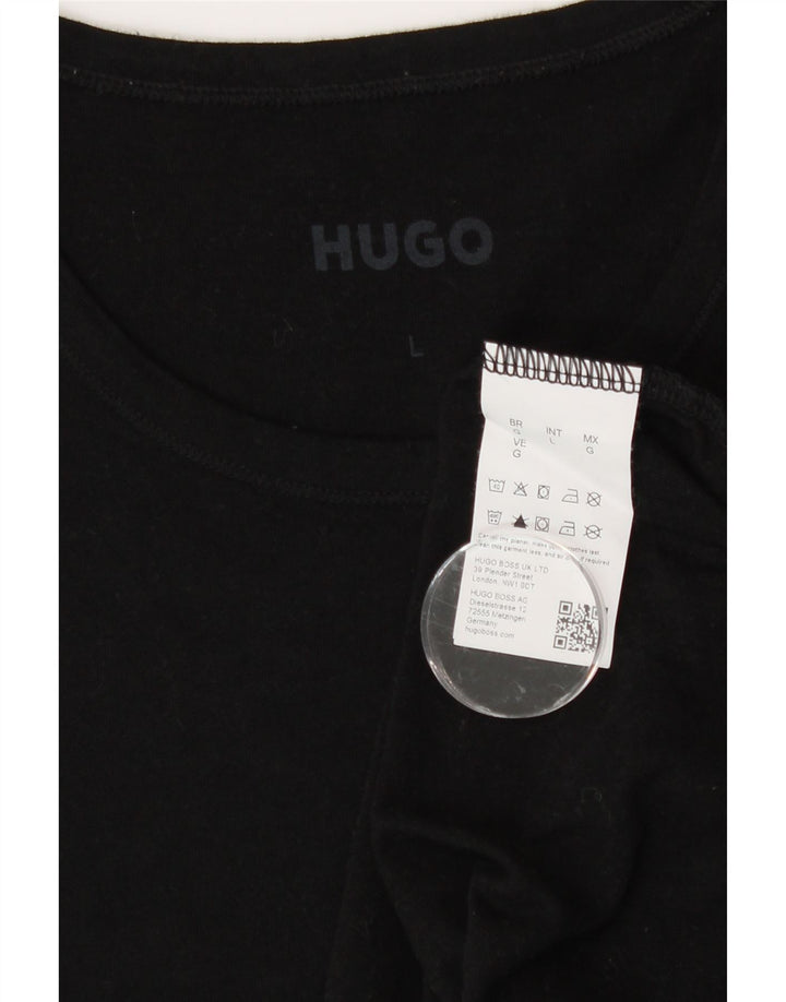 Hugo Boss Herren T-Shirt Top Large Schwarz Baumwolle