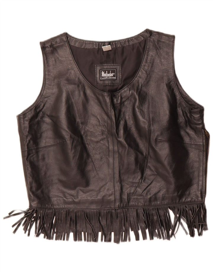 WOODPECKER Womens Casual Collection Crop Top EU 42 Mittelschwarzes Leder