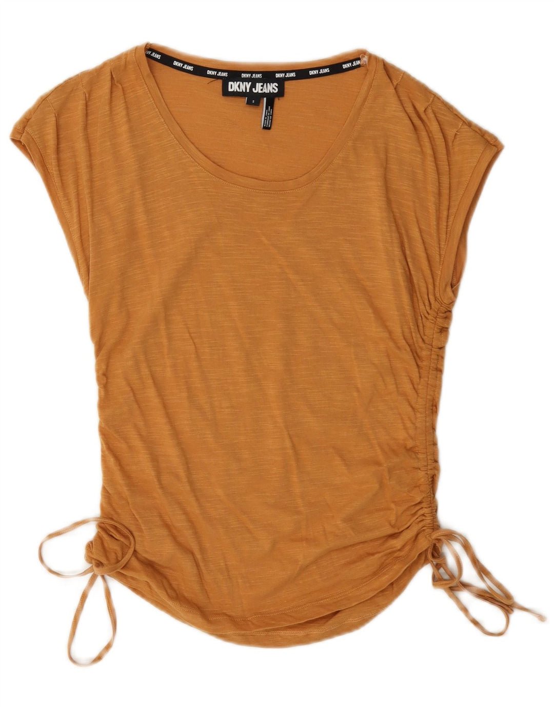 Dkny Damen-Blusenoberteil, UK-Größe 10, Größe S, braun gefleckt