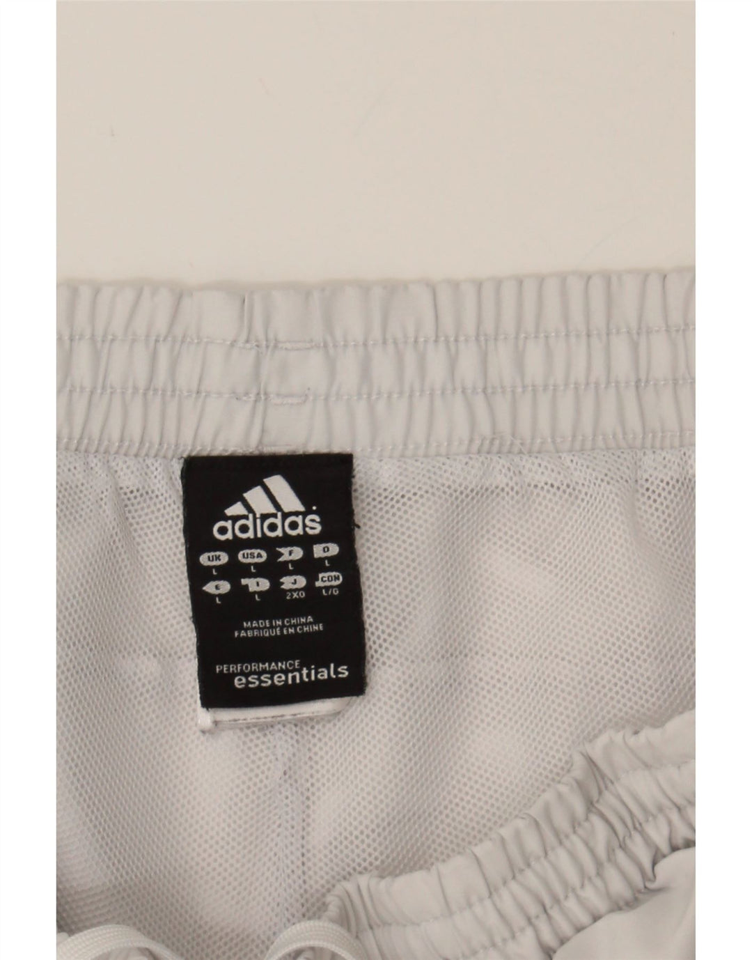 ADIDAS Herren-Sportshorts, groß, weißes Polyester