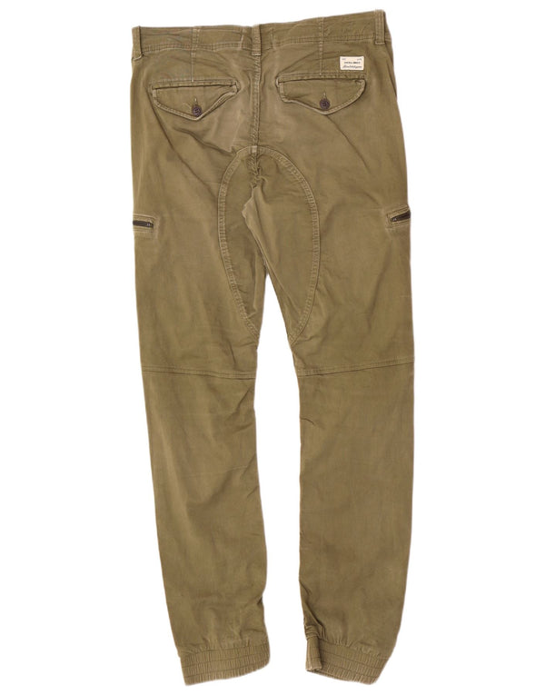 Jack & Jones Herren Anti Fit Jogger Cargohose W31 L29 Khaki Baumwolle