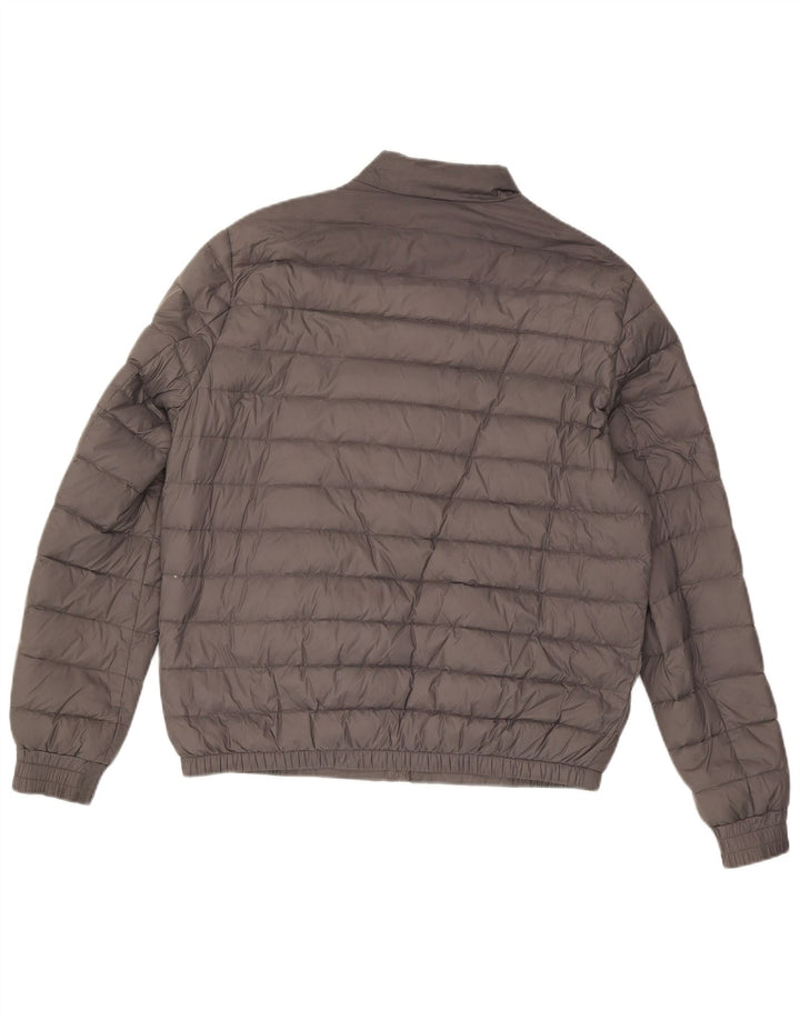 Tommy Hilfiger Herren Wattierte Jacke UK 40 Large Graues Nylon