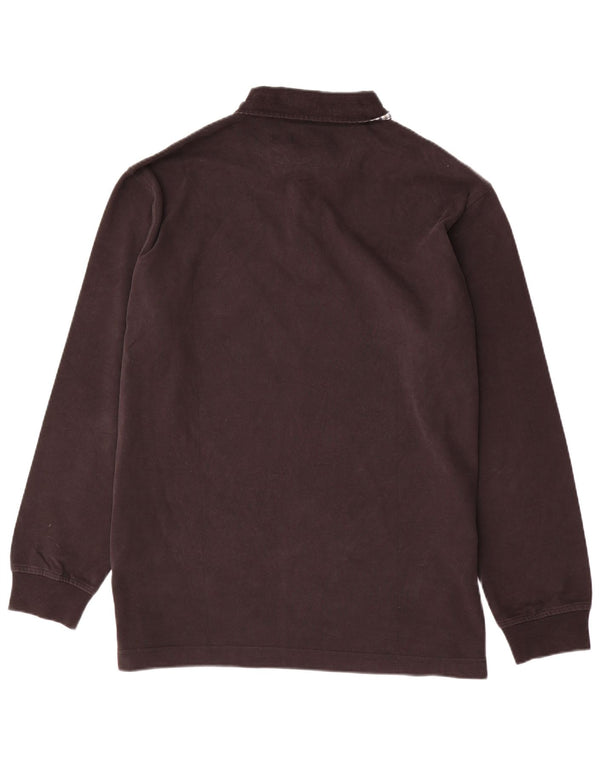 Marlboro Classics Herren-Langarm-Rugby-Poloshirt 3XL aus schwarzer Baumwolle