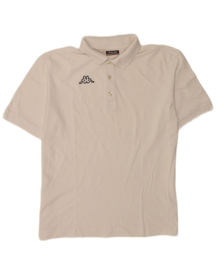 Kappa Herren-Poloshirt, groß, weiße Baumwolle