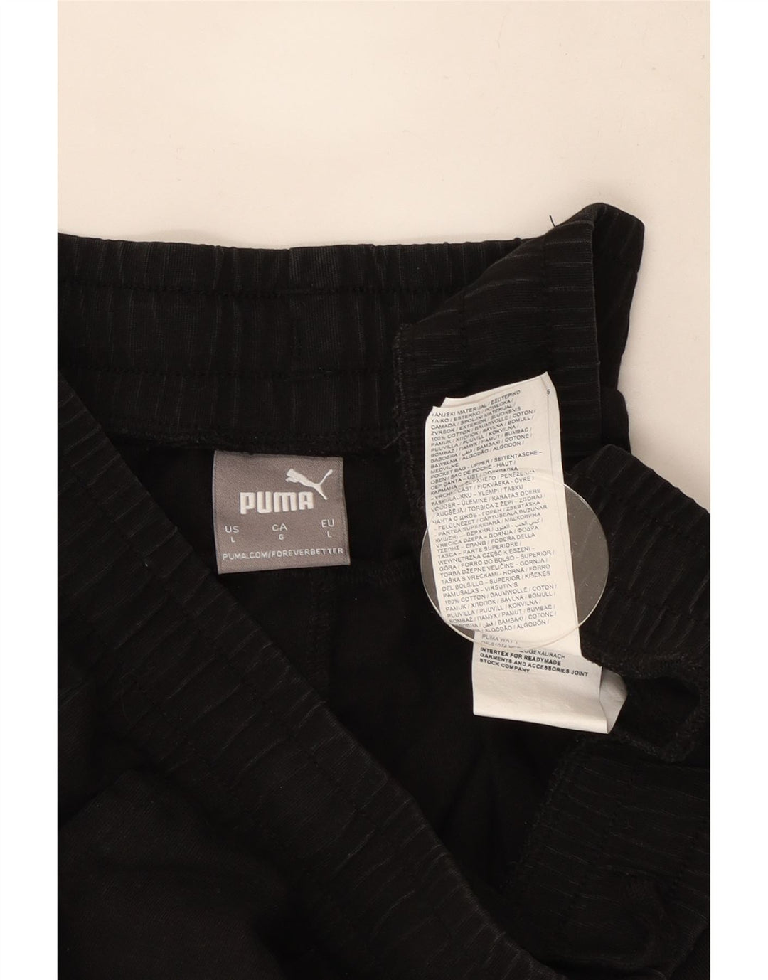 Puma Herren-Sportshorts, groß, schwarze Baumwolle