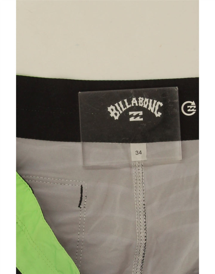 Billabong Herren-Badeshorts, großes, schwarzes, geometrisches Polyester