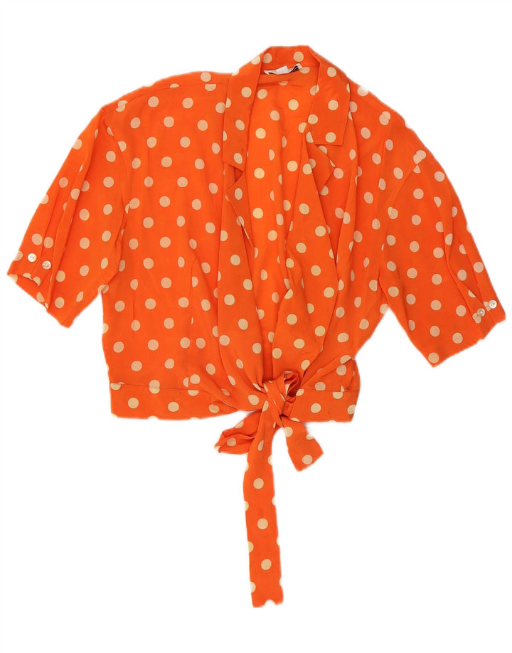 Superior Damen Crop Kurzarm-Hemdbluse IT 44 Mittelorange