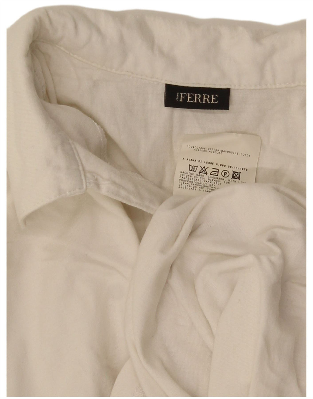 Ferre Herren-Poloshirt, Größe S, weiße Baumwolle