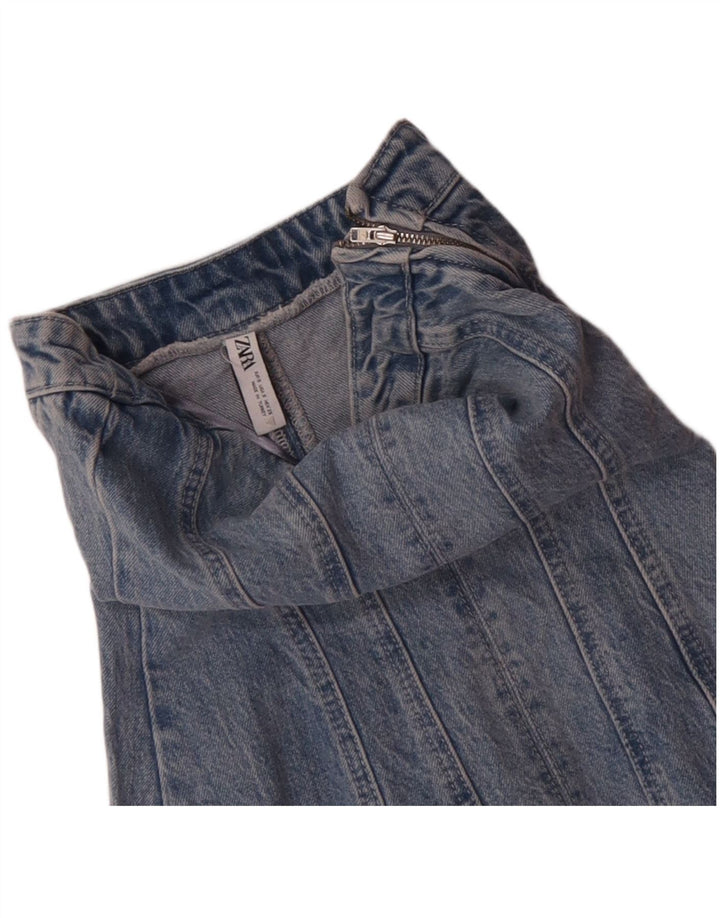 Trägerloses Jeanskleid von Zara für Damen, Größe S, Blau, Baumwolle