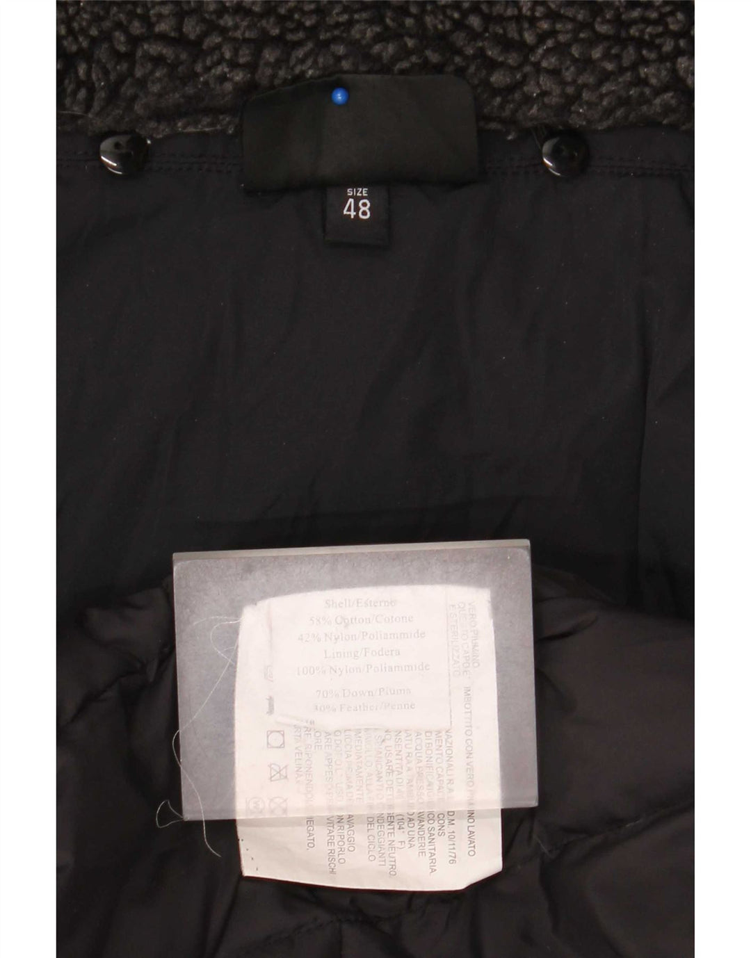 Canadiens Herren-Jacke mit Kapuze, gepolstert, Größe 48, mittelschwarz, Baumwolle