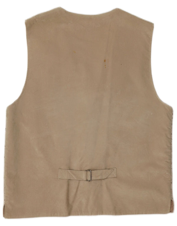 Casa Moda Herren Weste XL Beige gesprenkelte Baumwolle