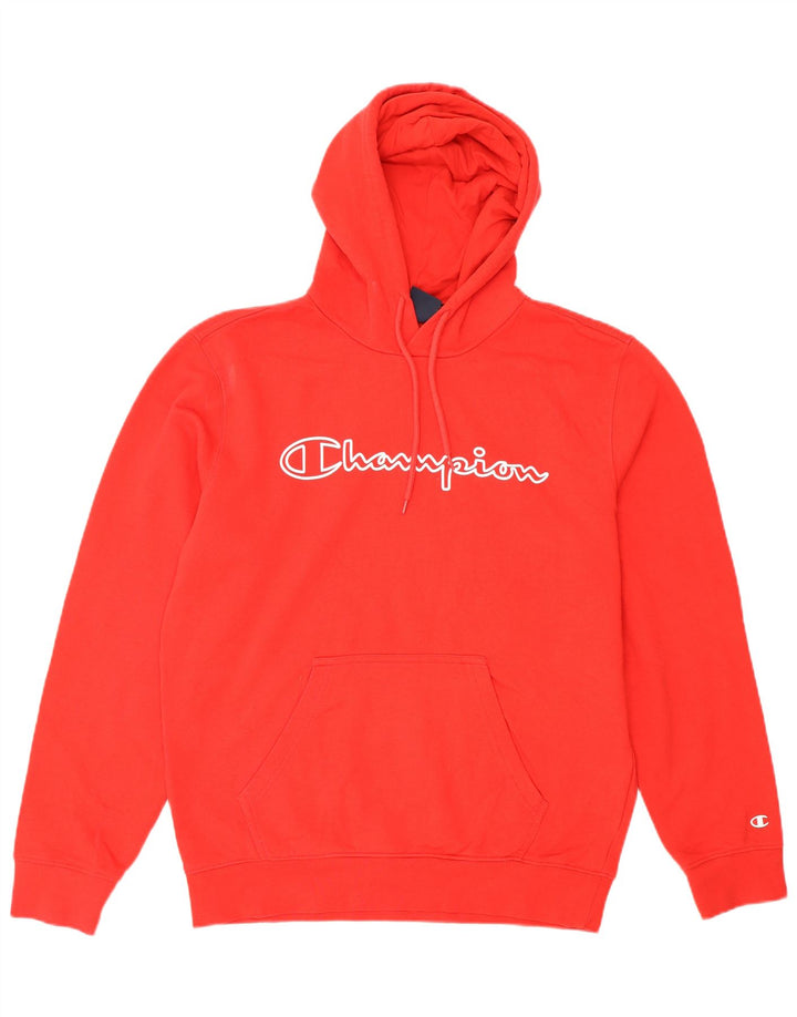 Champion Herren-Kapuzenpullover mit Grafik, mittelrote Baumwolle