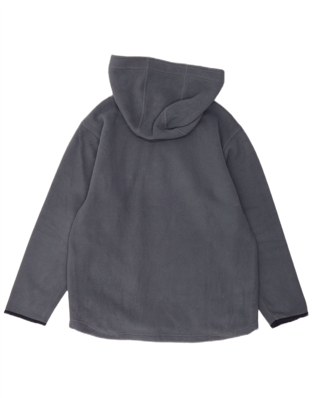 Kappa Herren-Fleecepullover mit Kapuze und Reißverschluss am Hals, mittelblaues Polyester