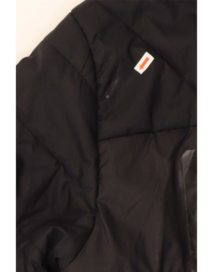 Puma Herren Grafik gepolsterte Jacke UK 40 Large Schwarz Polyester