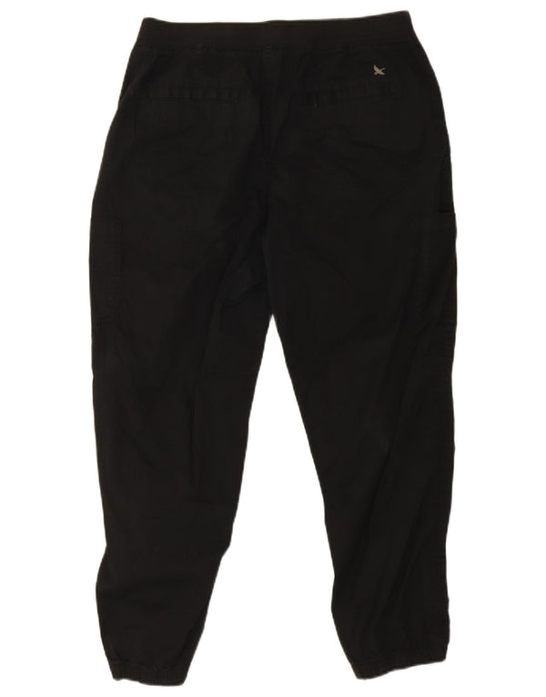 Eddie Bauer Damen Joggers Cargohose US 14 Large W30 L26 Schwarze Baumwolle
