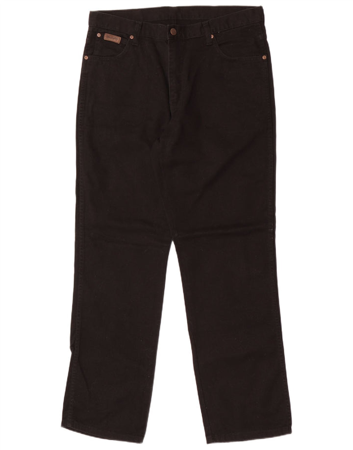 Wrangler Herren Ohio Straight Jeans W36 L32 Schwarze Baumwolle