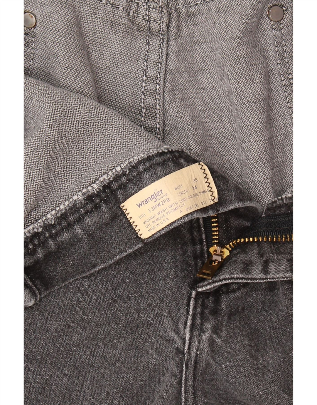 Wrangler Herren Straight Jeans W36 L34 Grau