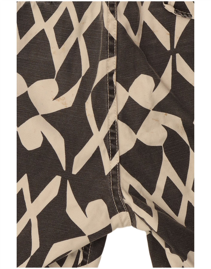 Scotch & Soda Herren Chinoshorts W30 mittelgraue geometrische Baumwolle