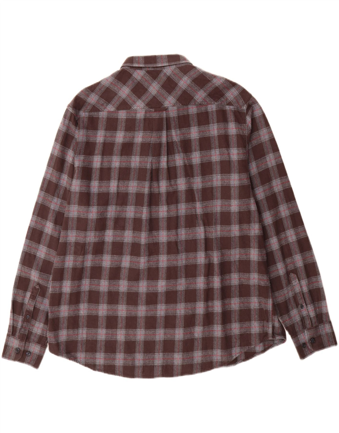 James Pringle Herren-Flanellhemd 2XL, braun kariert, Baumwolle