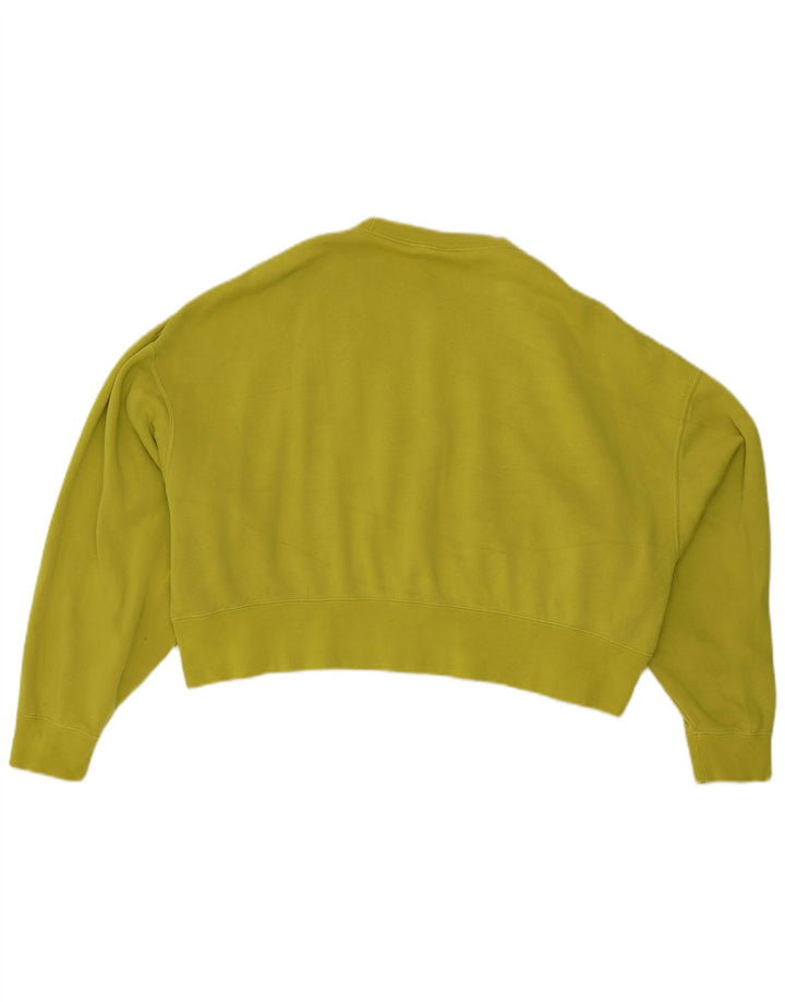 Nike Womens Crop Oversized Sweatshirt Pullover UK 10 Small Grüne Baumwolle