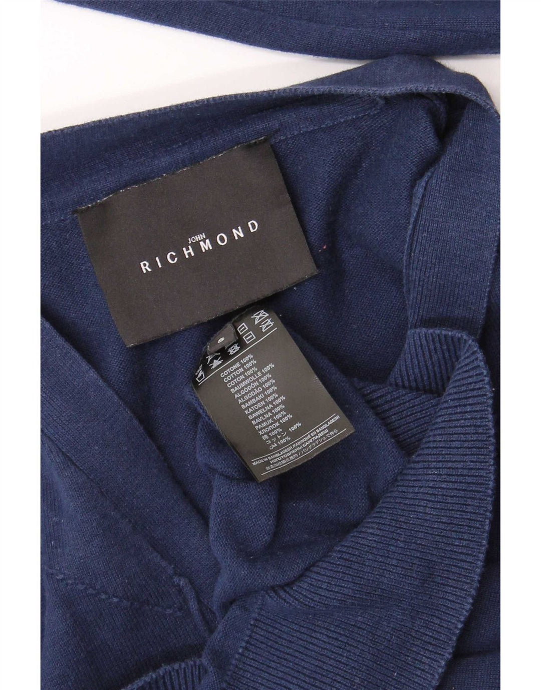 Richmond Herren-Strickjacke, klein, marineblau, Baumwolle