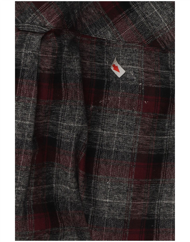 Marks & Spencer Herren-Flanellhemd mit maßgeschneiderter Passform, XL, grau kariert, Baumwolle