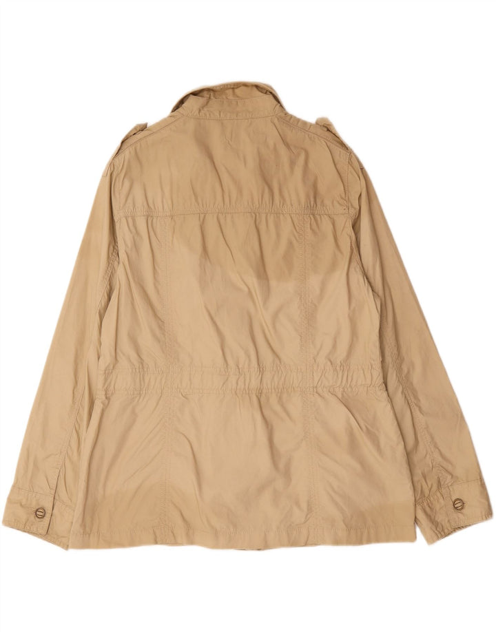 Marks & Spencer Damen Militär-Utility-Jacke UK 16 Large Beige Baumwolle