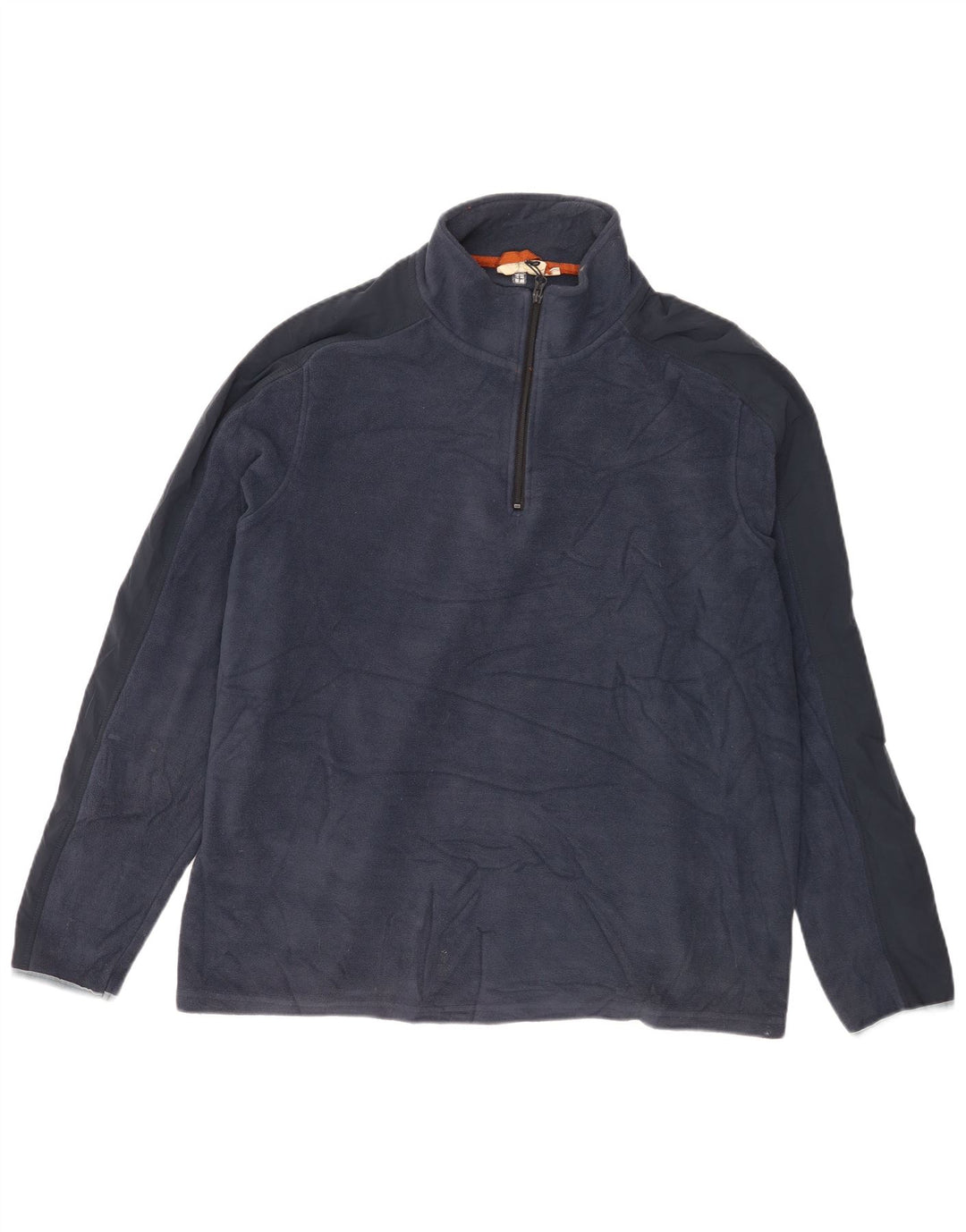 Mountain Warehouse Herren-Fleecepullover mit Reißverschluss am Kragen, 2XL, Marineblau, Polyester