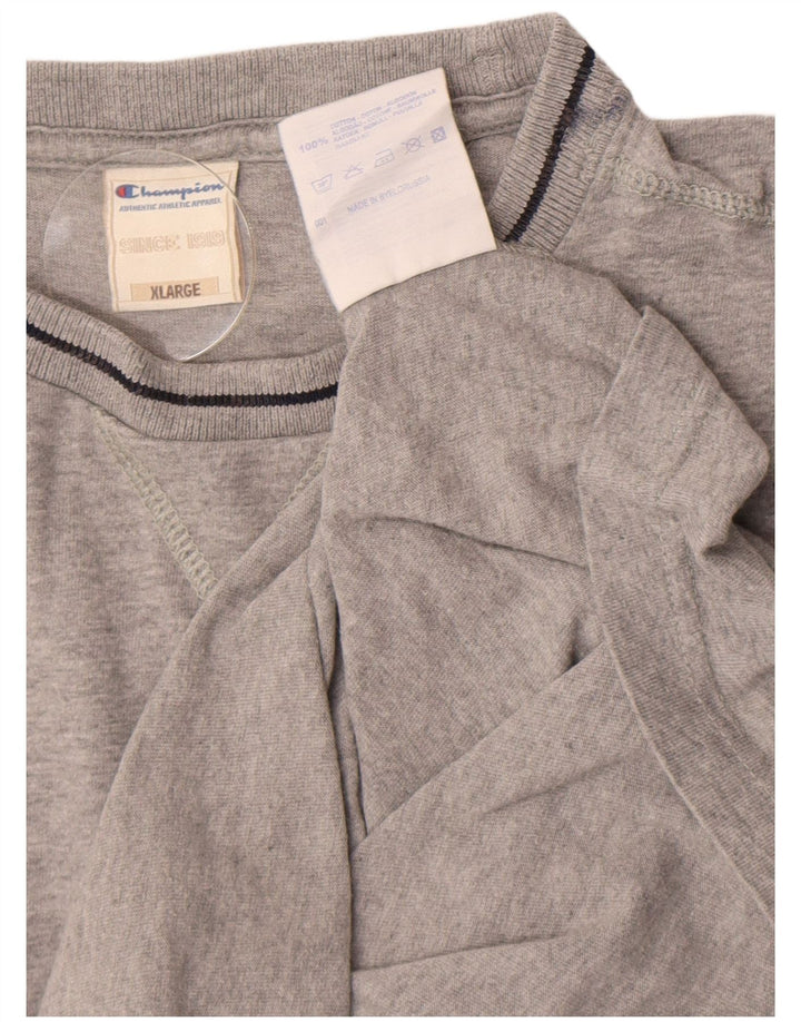 CHAMPION Herren-Weste-Top XL aus grau gesprenkelter Baumwolle