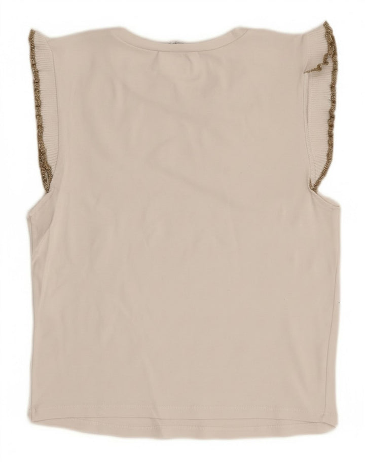 Ärmelloses Blusenoberteil für Damen von Zara, Gr. 12, Mittelweiß