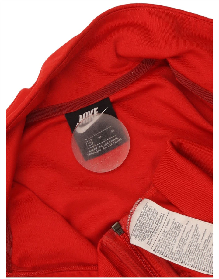 Nike Herren-Trainingsanzugoberteil mit Grafik, Mittelrotes Farbblock-Polyester