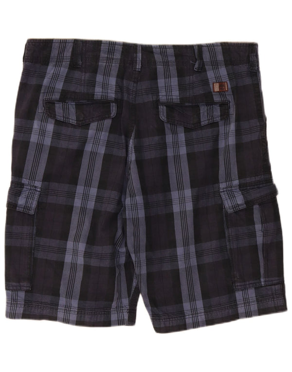 Timberland Mens Cargo Shorts W36 Large Navy Blue Cotton