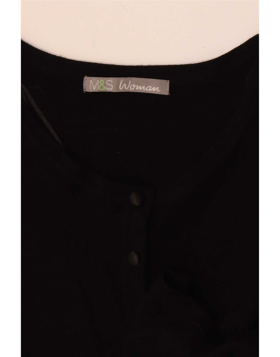 Marks & Spencer Damen-Cardigan-Oberteil mit kurzen Ärmeln, Gr. 8, Schwarz