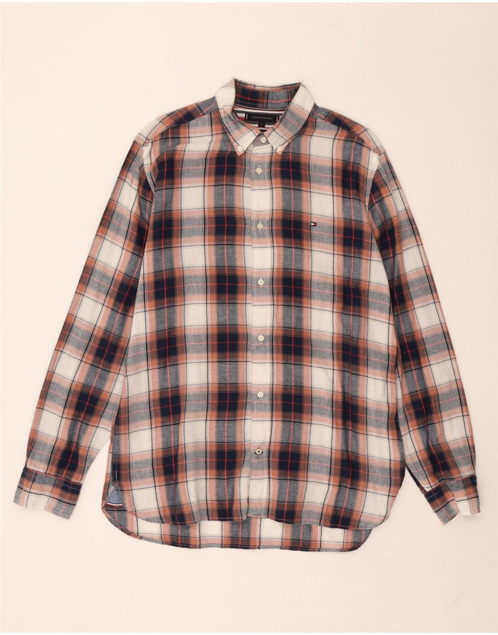 Tommy Hilfiger Herren-Flanellhemd, groß, mehrfarbig, kariert, Baumwolle