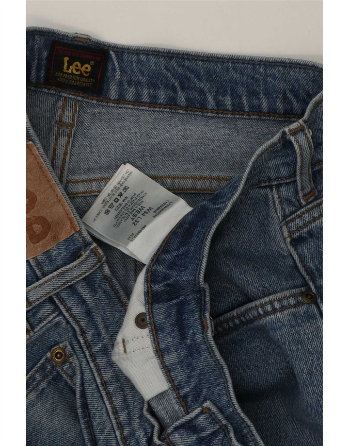 Lee Herren West Straight Jeans W34 L32 Blaue Baumwolle
