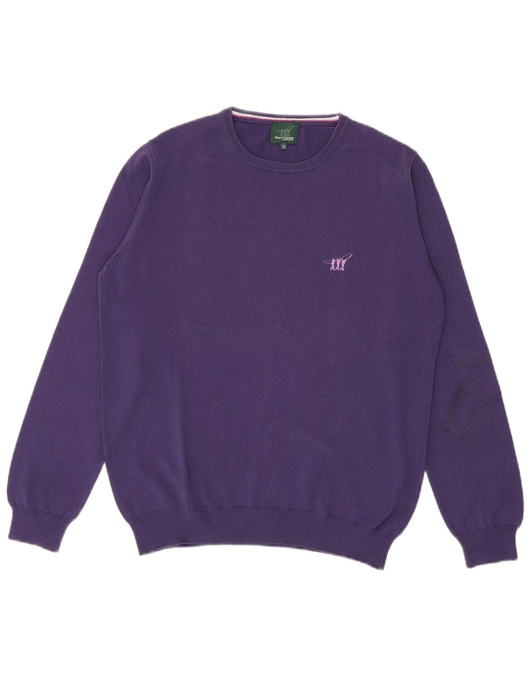 Henry Cottons Herren-Pullover mit Rundhalsausschnitt, Größe S, Lila