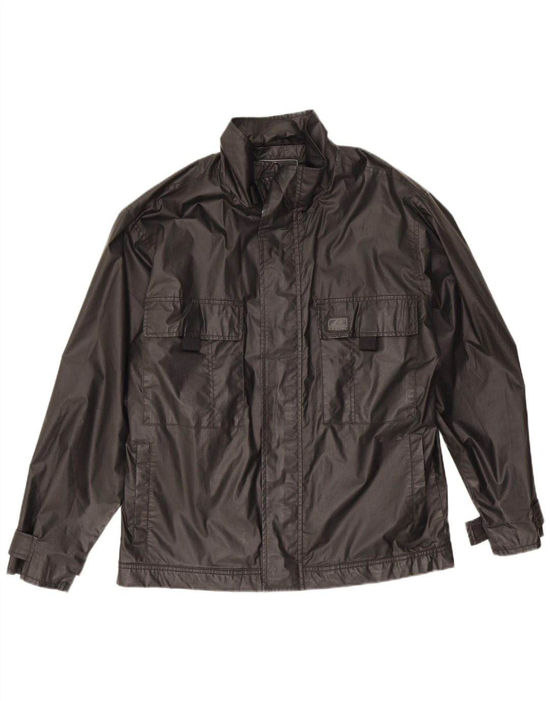 Le Frog Herren-Utility-Jacke UK 38 Mittelschwarzes Polyester