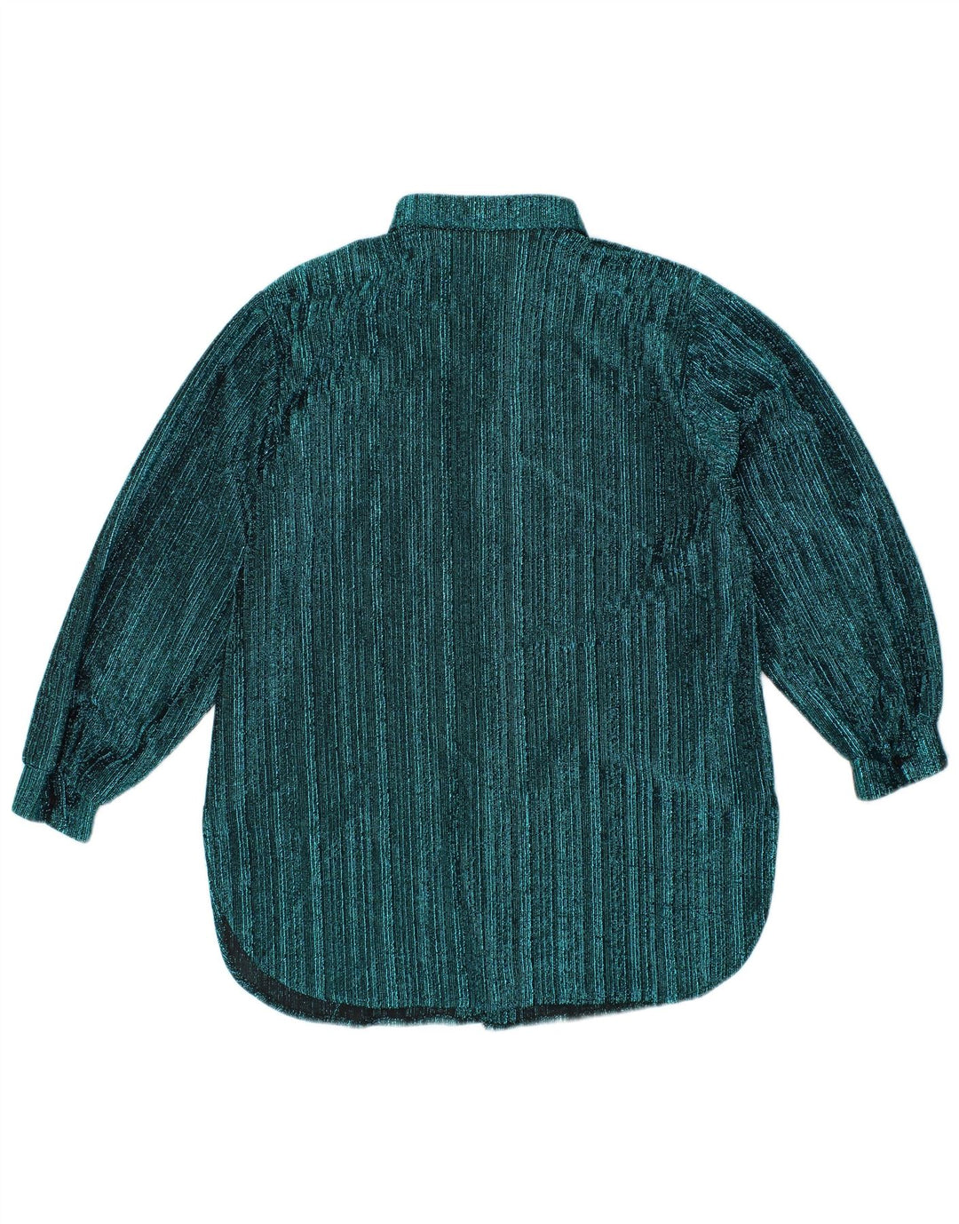 VINTAGE Damen Hemdbluse UK 14 Groß Blau gestreift