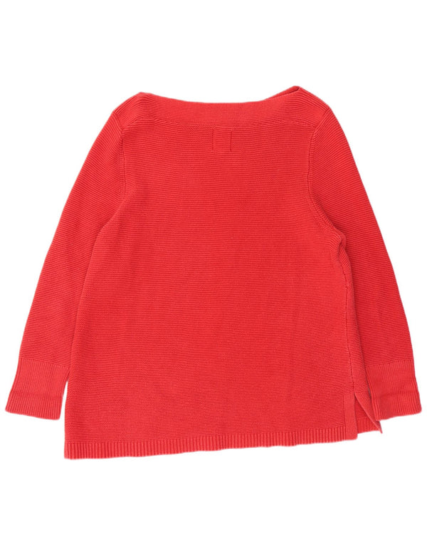 WHITE STUFF Damen-Pullover mit U-Boot-Ausschnitt, UK 22 3XL, rote Baumwolle