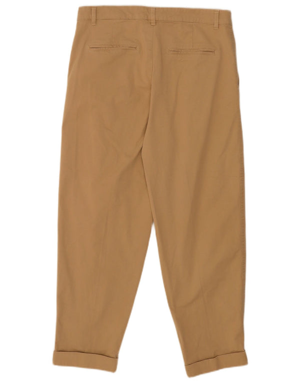 Zara Damen Crop Tapered Chino Hose EU 40 Medium W30 L25 Beige