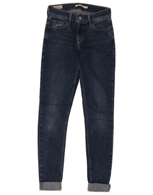 Levi's Womens 710 Super Skinny Jeans W26 L32 Navy Blue Cotton