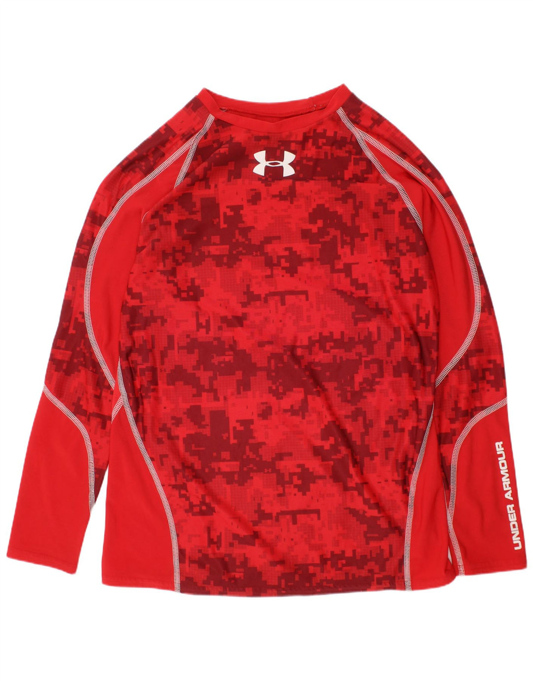 UNDER ARMOUR Jungen Heat Gear Graphic Top Langarm 13–14 Jahre XL Rot