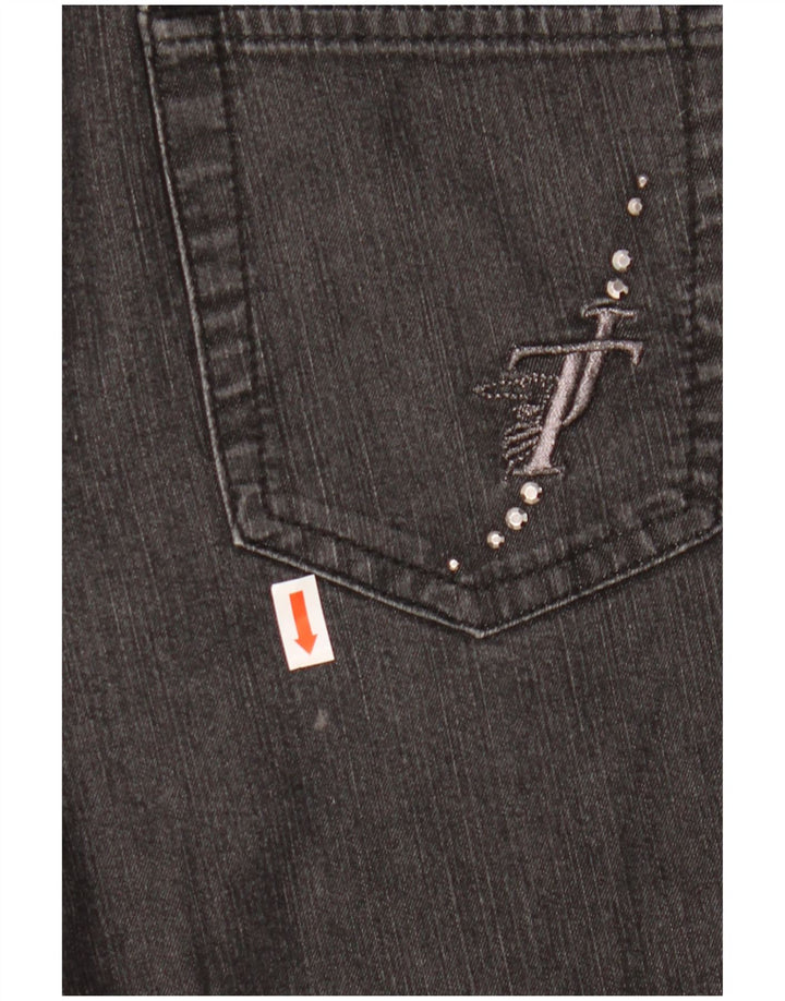 TRUSSARDI Damen Straight Jeans W25 L29 Schwarze Baumwolle