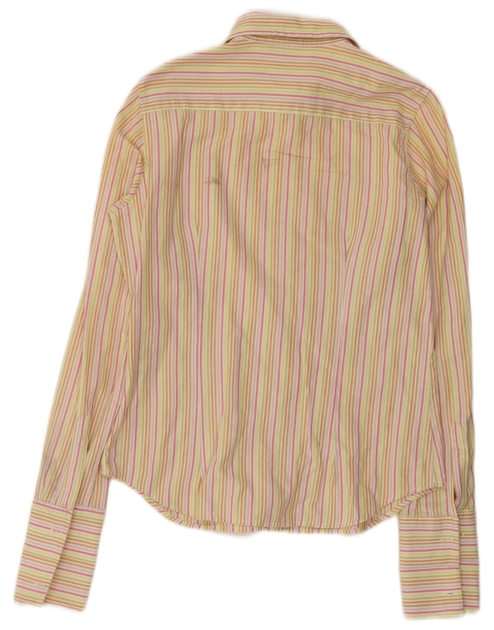 Slam Damen-Hemd UK 14, groß, beige gestreift, Baumwolle