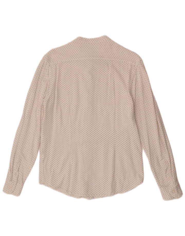 Zara Slim-Fit-Hemd für Herren, mittelweiß, gepunktet